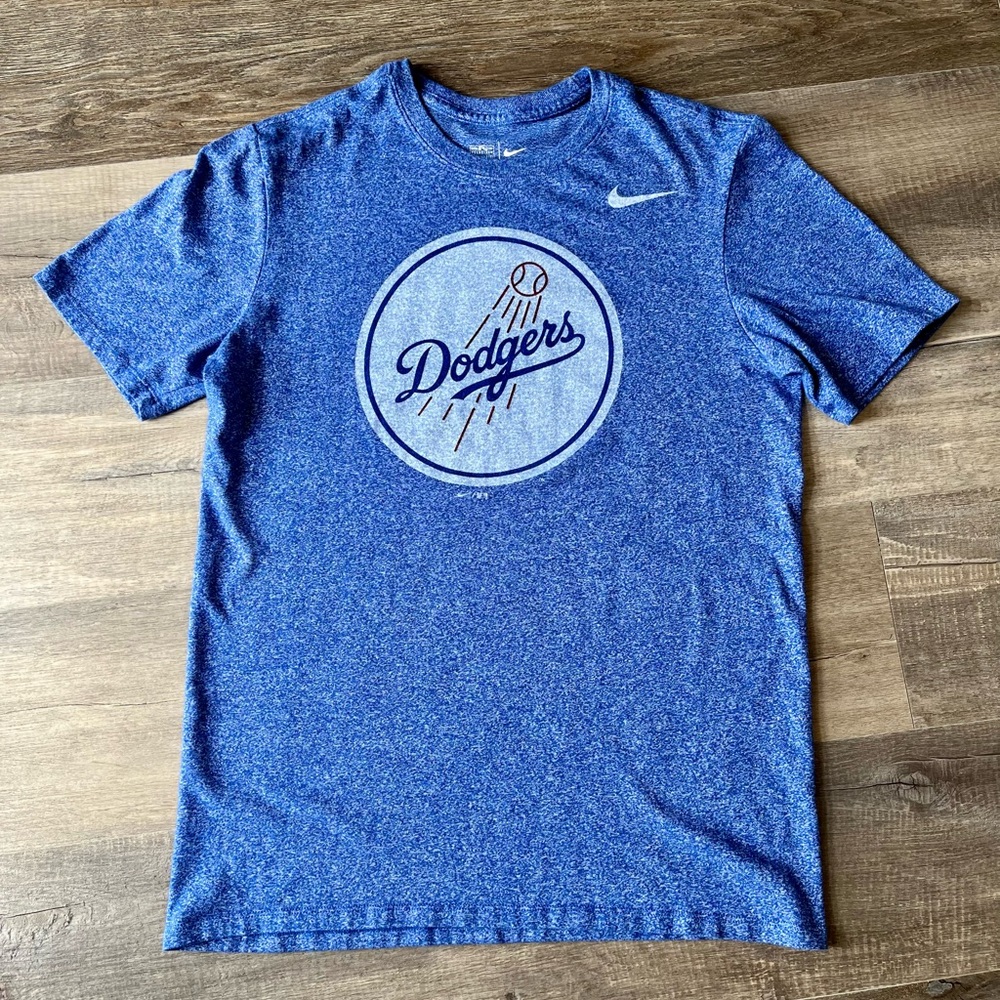 Nike Heather Blue Dodgers Short Sleeve Tee